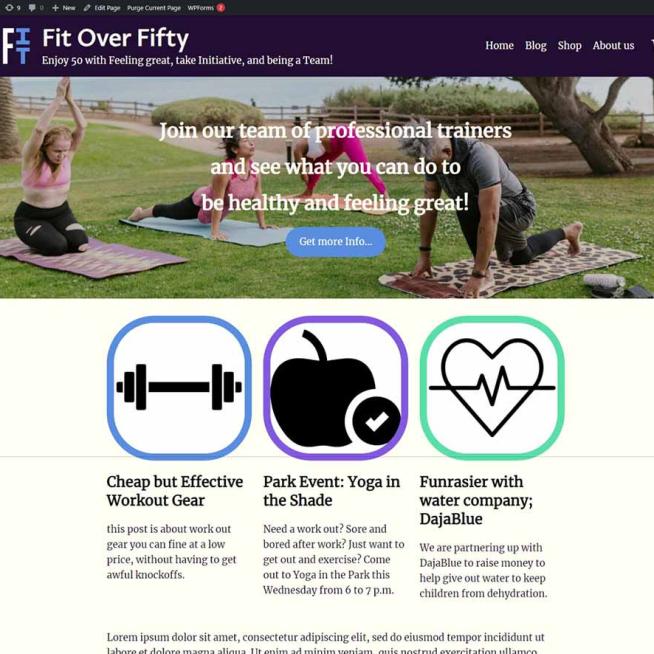 Fit Over Fifty website